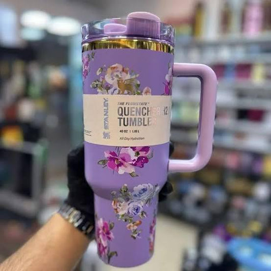 Floral-Printed Stanley style Tumbler 1200ML
