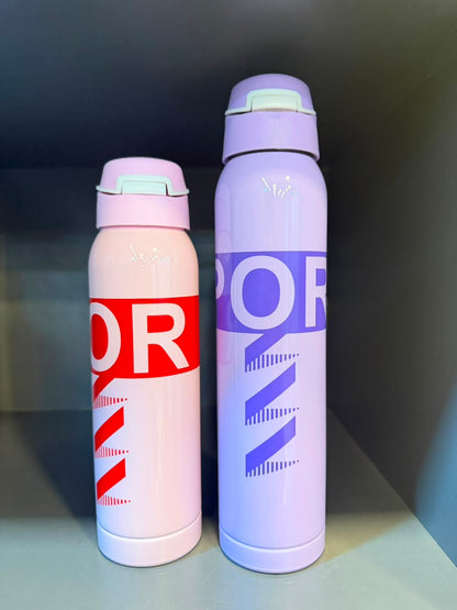 Push Button Flip Water Bottle